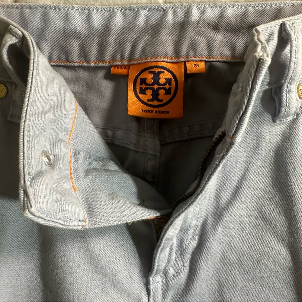 3 Pack Bundle Tory Burch Alexa Cropped Skinny Jean Cropped Skinny Blue Green - Picture 12 of 15